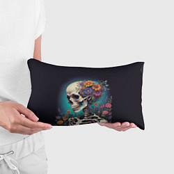 Подушка-антистресс Скелет с яркими цветами, цвет: 3D-принт — фото 2