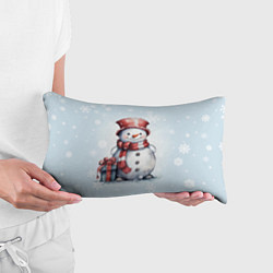 Подушка-антистресс New Years cute snowman, цвет: 3D-принт — фото 2
