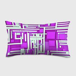 Подушка-антистресс Полосы на фиолетовом фоне, цвет: 3D-принт