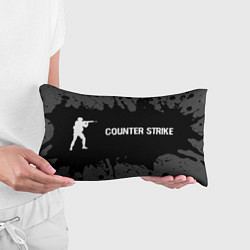 Подушка-антистресс Counter Strike glitch на темном фоне по-горизонтал, цвет: 3D-принт — фото 2