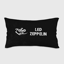 Подушка-антистресс Led Zeppelin glitch на темном фоне по-горизонтали, цвет: 3D-принт