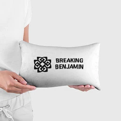Подушка-антистресс Breaking Benjamin glitch на светлом фоне по-горизо, цвет: 3D-принт — фото 2