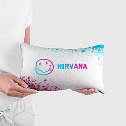 Подушка-антистресс Nirvana neon gradient style по-горизонтали, цвет: 3D-принт — фото 2