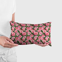 Подушка-антистресс Розовые розы паттерн, цвет: 3D-принт — фото 2
