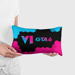 Подушка-антистресс GTA 6 - neon gradient по-горизонтали, цвет: 3D-принт — фото 2