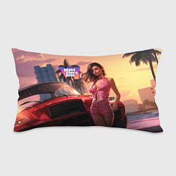 Подушка-антистресс GTA 6 girl vice city, цвет: 3D-принт