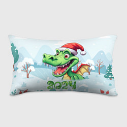 Подушка-антистресс Зеленый счастливый дракон новогодний, цвет: 3D-принт