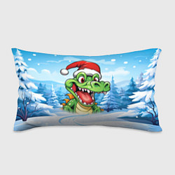 Подушка-антистресс Веселый дракон на фоне зимы, цвет: 3D-принт
