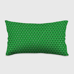 Подушка-антистресс Зелёные и чёрные треугольники, цвет: 3D-принт