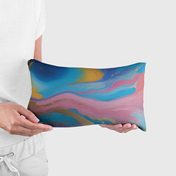 Подушка-антистресс Жидкая синяя и розовая краска, цвет: 3D-принт — фото 2