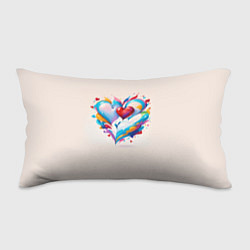 Подушка-антистресс Пара сердец, цвет: 3D-принт