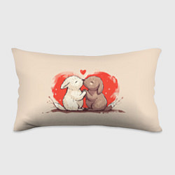 Подушка-антистресс Влюбленные кролики, цвет: 3D-принт