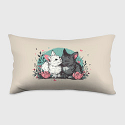 Подушка-антистресс 14 февраля влюбленные котики, цвет: 3D-принт