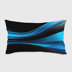 Подушка-антистресс Черная и синяя геометрическая абстракция, цвет: 3D-принт