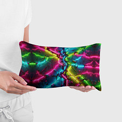 Подушка-антистресс Трещина - неон, цвет: 3D-принт — фото 2