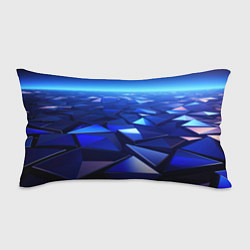 Подушка-антистресс Синие объемные блестящие плиты, цвет: 3D-принт
