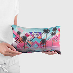 Подушка-антистресс Gta 6 логотип в стиле vice city, цвет: 3D-принт — фото 2