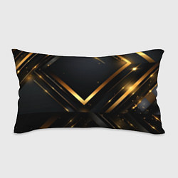 Подушка-антистресс Gold luxury black abstract, цвет: 3D-принт