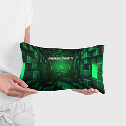 Подушка-антистресс Minecraft logo зеленые плитки, цвет: 3D-принт — фото 2