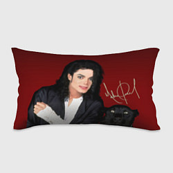 Подушка-антистресс Michael Jackson с пантерой и автографом, цвет: 3D-принт
