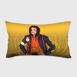 Подушка-антистресс Michael Jackson на золотом фоне с графикой, цвет: 3D-принт