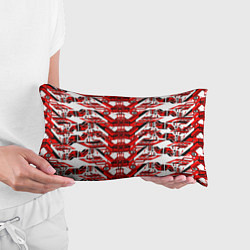 Подушка-антистресс Красно-белая техно броня, цвет: 3D-принт — фото 2