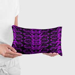 Подушка-антистресс Розовая техно-броня на чёрном фоне, цвет: 3D-принт — фото 2