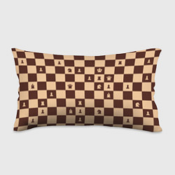 Подушка-антистресс Коричневая шахматная доска, цвет: 3D-принт