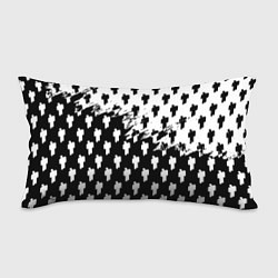Подушка-антистресс Billie Eilish pattern black, цвет: 3D-принт