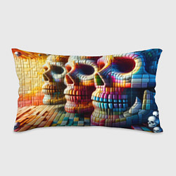 Подушка-антистресс Три черепа - авангард нейросеть, цвет: 3D-принт