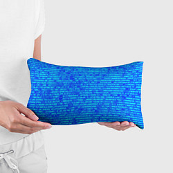 Подушка-антистресс Яркий голубой абстрактный полосатый, цвет: 3D-принт — фото 2