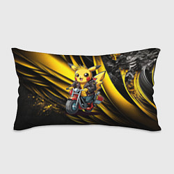 Подушка-антистресс Пикачу на красном мотоцикле