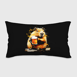 Подушка-антистресс Капибара с кружкой пива
