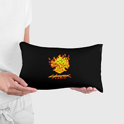 Подушка-антистресс Cyberpunk 2077 fire logo, цвет: 3D-принт — фото 2