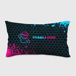 Подушка-антистресс Stumble Guys - neon gradient по-горизонтали, цвет: 3D-принт