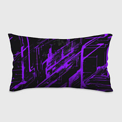 Подушка-антистресс Purple stripes on a black background, цвет: 3D-принт