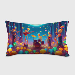 Подушка-антистресс Квинтет скелетов музицирует на грибной поляне, цвет: 3D-принт