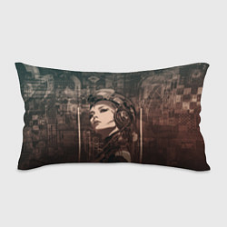 Подушка-антистресс Волевая девушка-андроид, цвет: 3D-принт