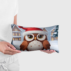 Подушка-антистресс Новогодняя сова в шапочке, цвет: 3D-принт — фото 2