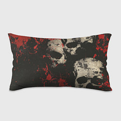 Подушка-антистресс Силуэты черепов на гранжевом фоне, цвет: 3D-принт