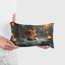 Подушка-антистресс Лисичка удивляется снегу, цвет: 3D-принт — фото 2