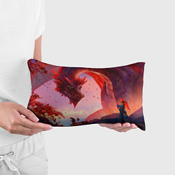 Подушка-антистресс Дракон красный мифический, цвет: 3D-принт — фото 2