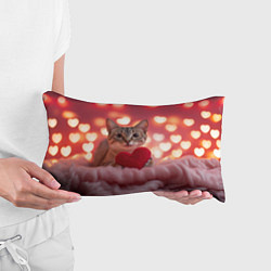 Подушка-антистресс Котик с сердечком, цвет: 3D-принт — фото 2