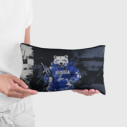 Подушка-антистресс Русский волк с автоматом, цвет: 3D-принт — фото 2