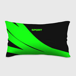 Подушка-антистресс Sport чёрно-зелёный, цвет: 3D-принт