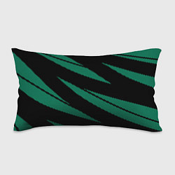 Подушка-антистресс Чёрный с бирюзовым текстура точки и полосы, цвет: 3D-принт