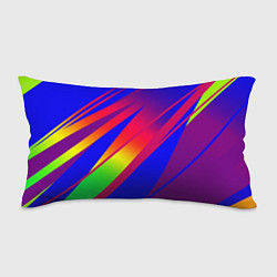 Подушка-антистресс Красно-синий с полосами градиент, цвет: 3D-принт