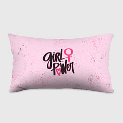 Подушка-антистресс Black and pink color girl power, цвет: 3D-принт