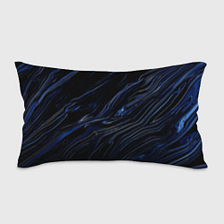 Подушка-антистресс Чёрно-синий абстракция линии, цвет: 3D-принт