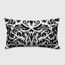 Подушка-антистресс Абстрактный узор - изогнутые формы трайбл татуиров, цвет: 3D-принт